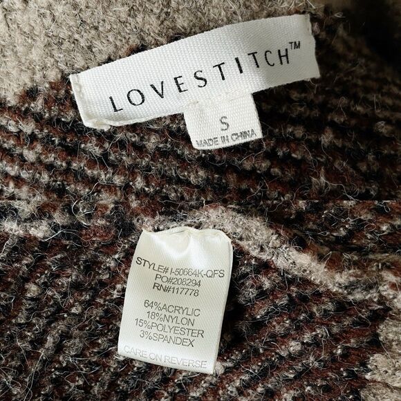 Lovestitch Cardigan Duster Sweater S Lux Leopard Long Open Oversized Pockets - Picture 7 of 7